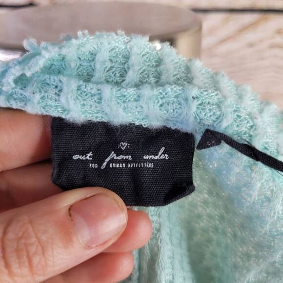 Urban Outfitters Out From Under Blue Jojo Oversized Thermal Button Top Small - Picture 5 of 6